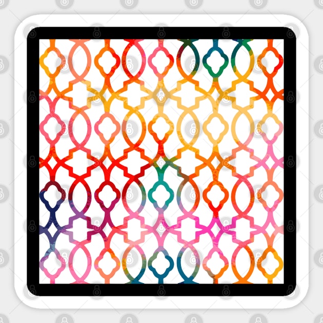 Modern abstract trellis stencil texture digital Sticker by dvongart